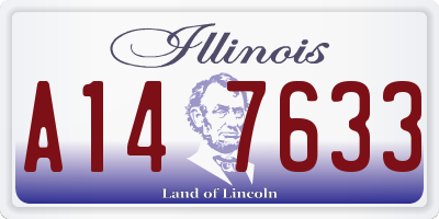 IL license plate A147633