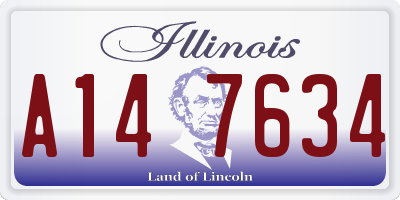 IL license plate A147634