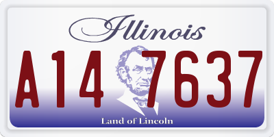 IL license plate A147637