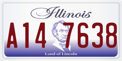 IL license plate A147638