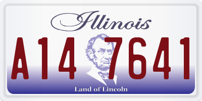 IL license plate A147641