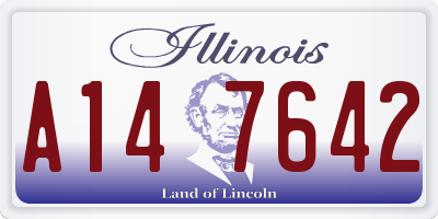 IL license plate A147642