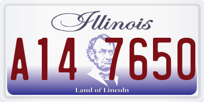 IL license plate A147650