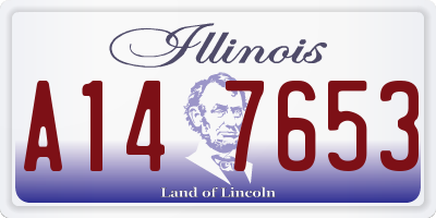 IL license plate A147653