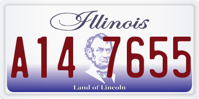 IL license plate A147655