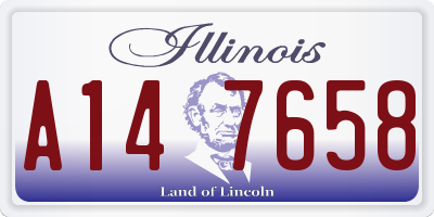 IL license plate A147658