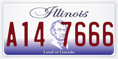 IL license plate A147666