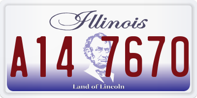 IL license plate A147670
