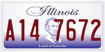 IL license plate A147672