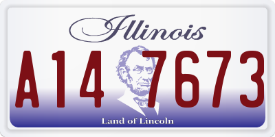 IL license plate A147673