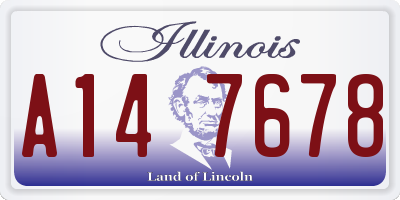 IL license plate A147678