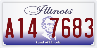 IL license plate A147683