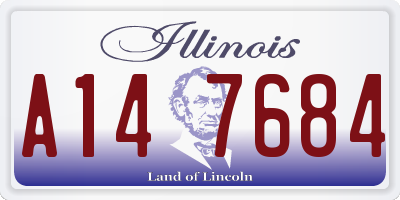 IL license plate A147684