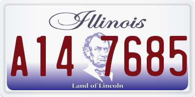 IL license plate A147685