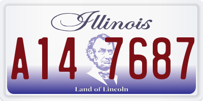 IL license plate A147687