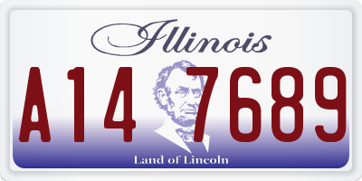 IL license plate A147689