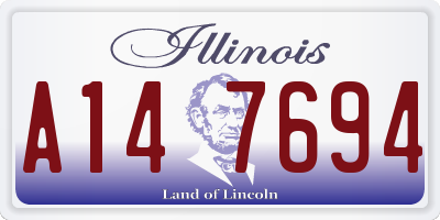 IL license plate A147694