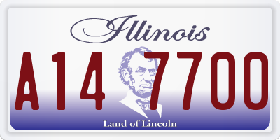 IL license plate A147700