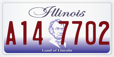 IL license plate A147702