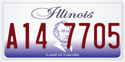 IL license plate A147705