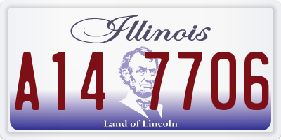 IL license plate A147706