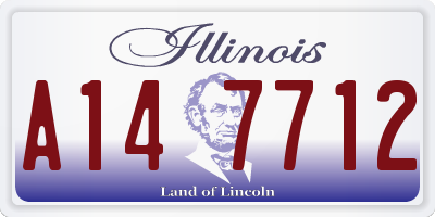 IL license plate A147712