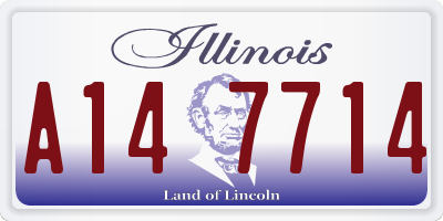 IL license plate A147714
