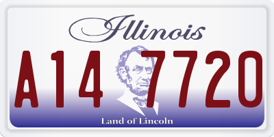 IL license plate A147720