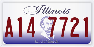 IL license plate A147721