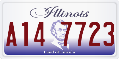 IL license plate A147723