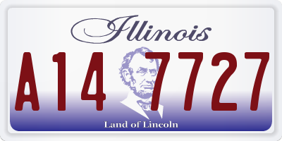 IL license plate A147727