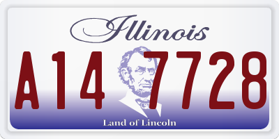 IL license plate A147728