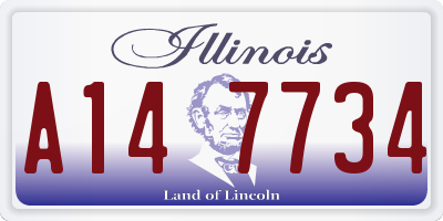 IL license plate A147734