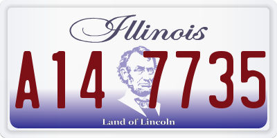 IL license plate A147735