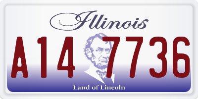 IL license plate A147736