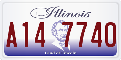 IL license plate A147740