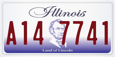 IL license plate A147741