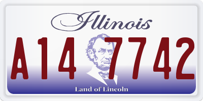 IL license plate A147742