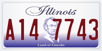 IL license plate A147743