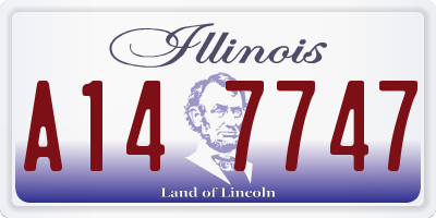 IL license plate A147747