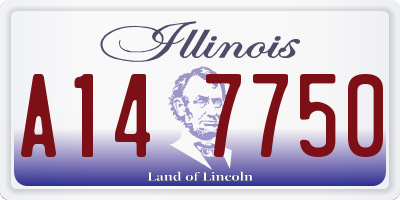 IL license plate A147750