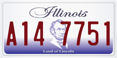 IL license plate A147751