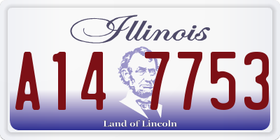 IL license plate A147753