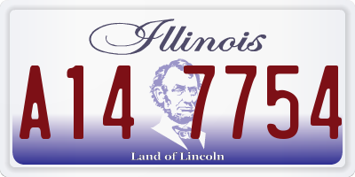 IL license plate A147754