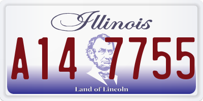 IL license plate A147755