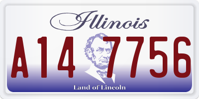 IL license plate A147756