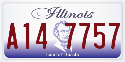 IL license plate A147757