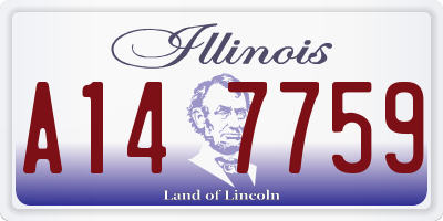 IL license plate A147759