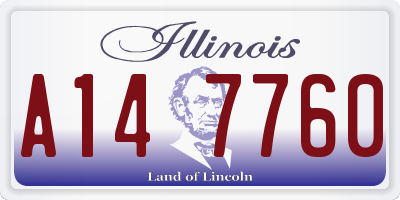 IL license plate A147760