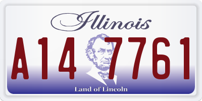 IL license plate A147761
